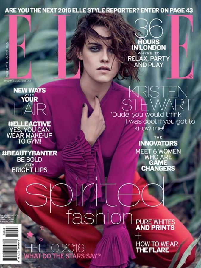 ELLE SOUTH AFRICA magazine side cover  January/February 2016