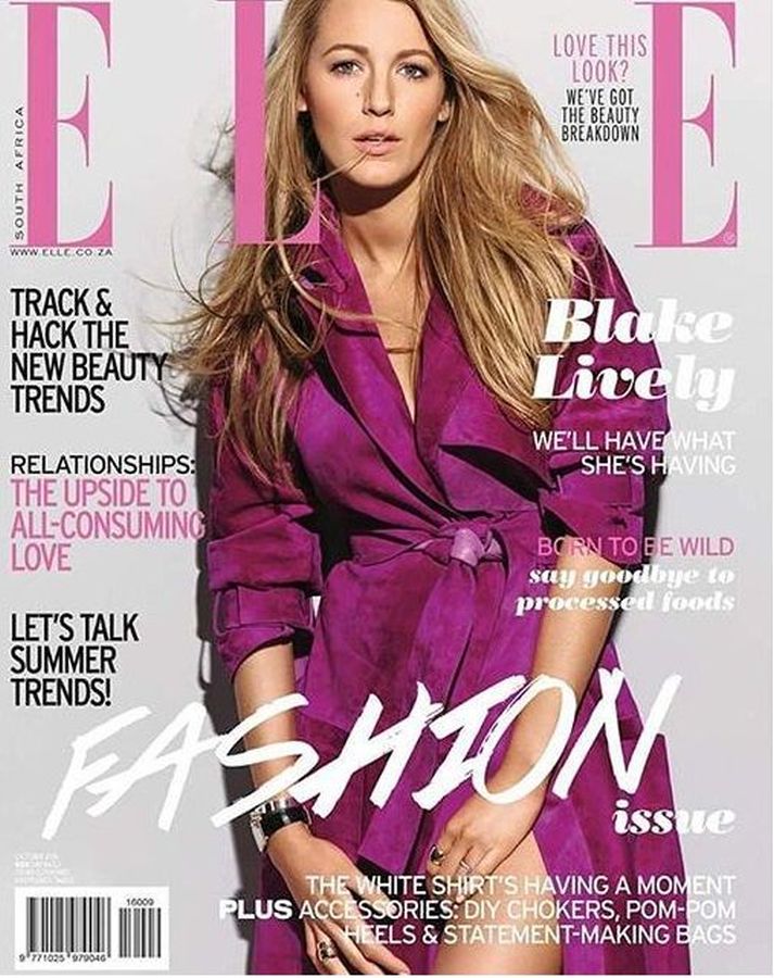 ELLE SOUTH AFRICA magazine side cover  October 2016