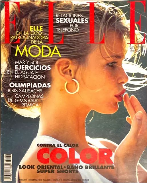 ELLE SPAIN magazine side cover  July 1992