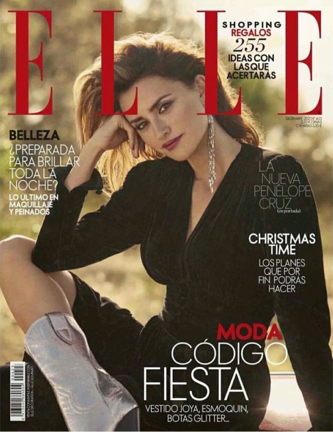 ELLE SPAIN magazine side cover  December 2021