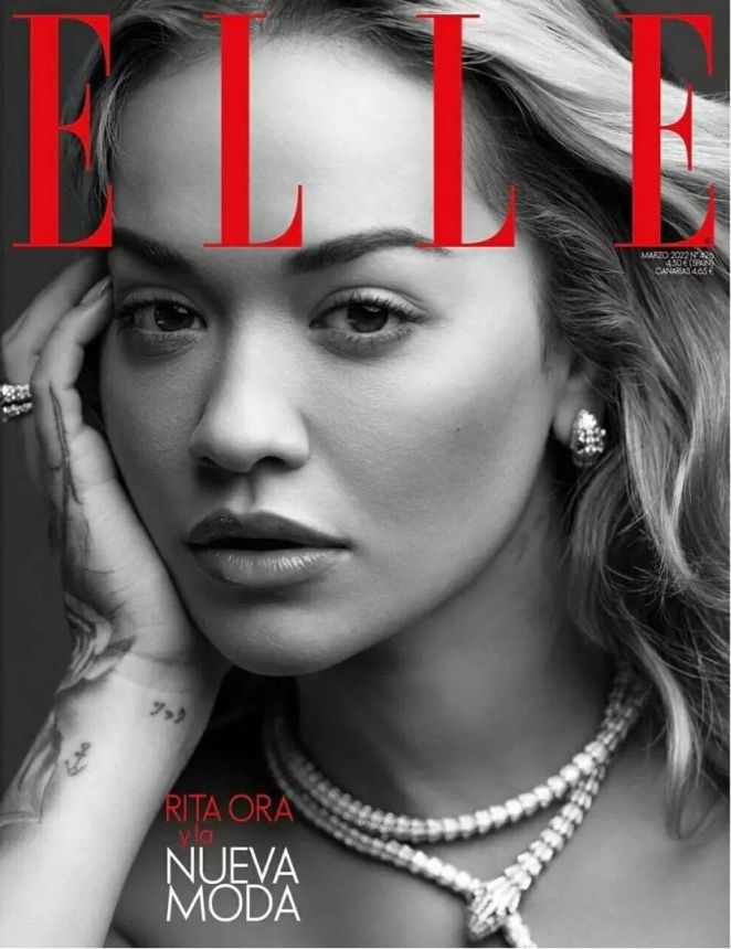 ELLE SPAIN magazine side cover  March 2022
