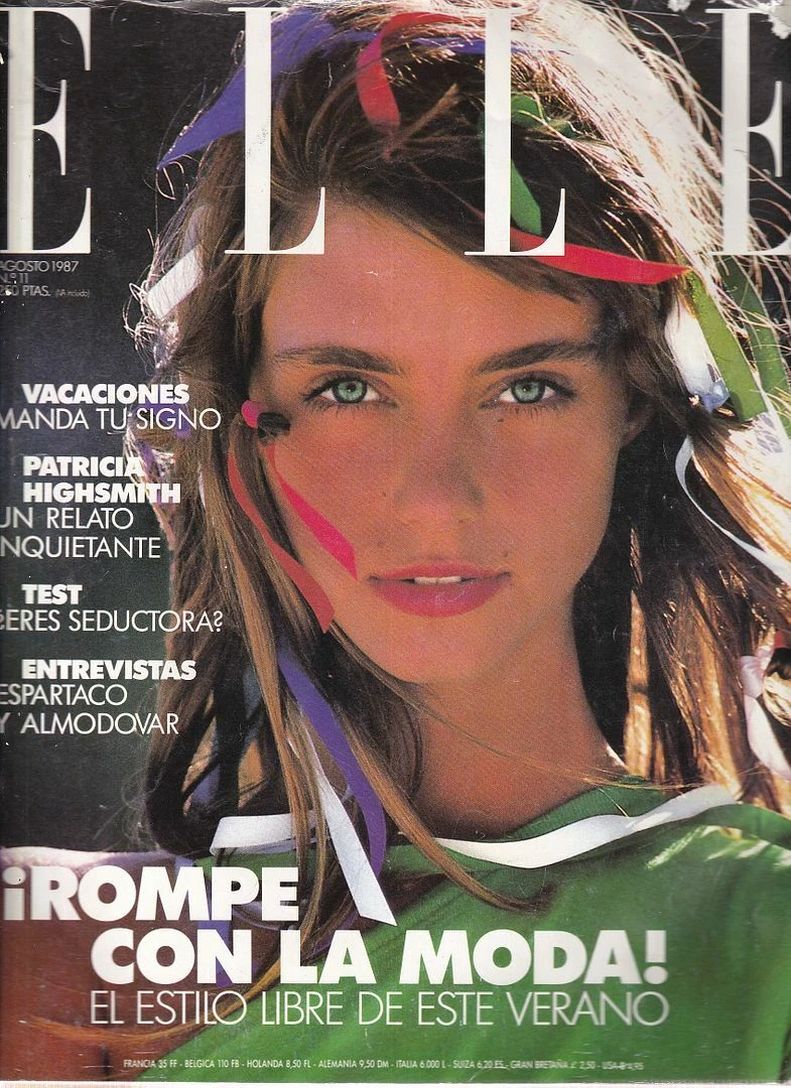 ELLE SPAIN magazine side cover  August 1987
