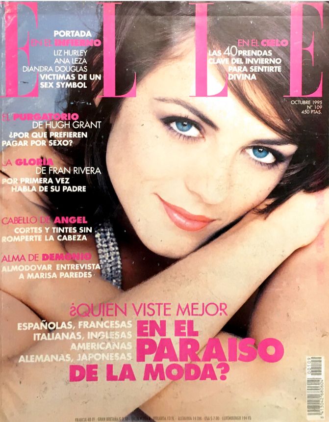 ELLE SPAIN magazine side cover Issue 109  October 1995