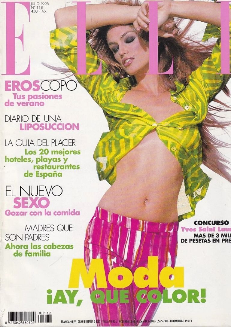 ELLE SPAIN magazine side cover Issue 118  July 1996