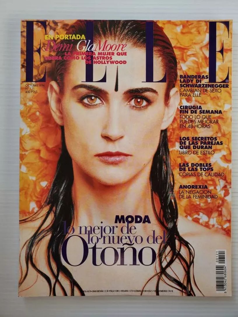 ELLE SPAIN magazine side cover Issue 121  October 1996