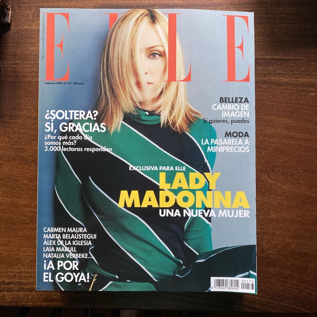 ELLE SPAIN magazine side cover Issue 173  February 2001