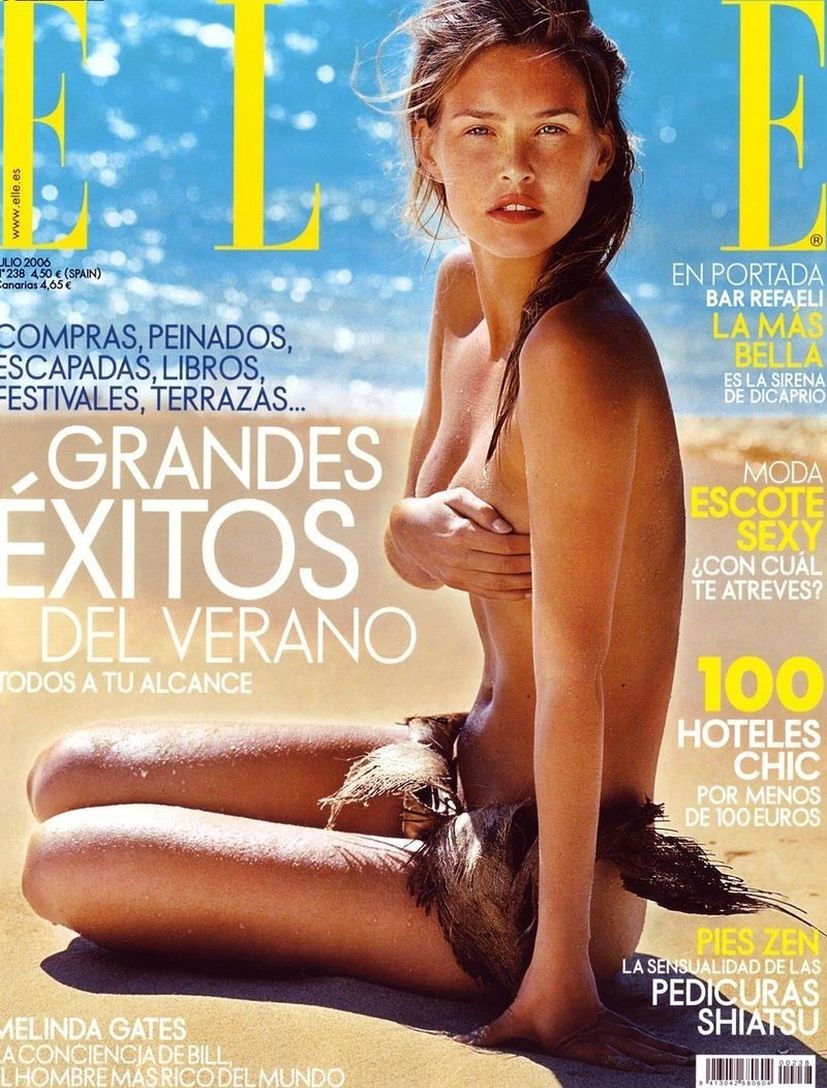 ELLE SPAIN magazine side cover  July 2006