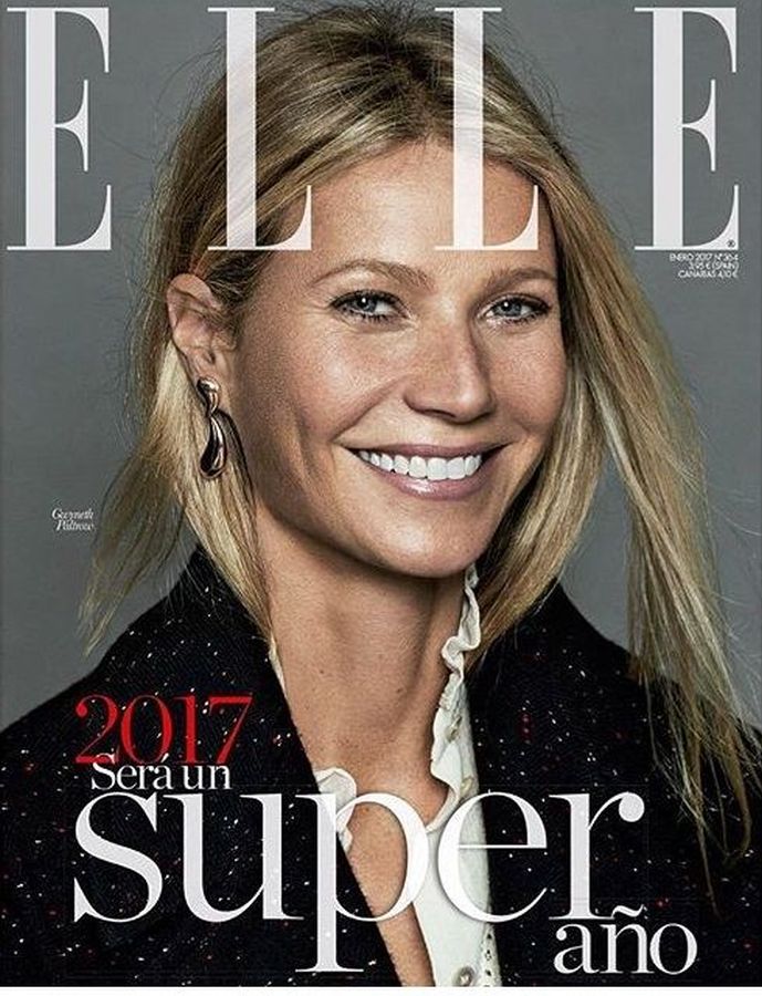ELLE SPAIN magazine side cover  January 2017