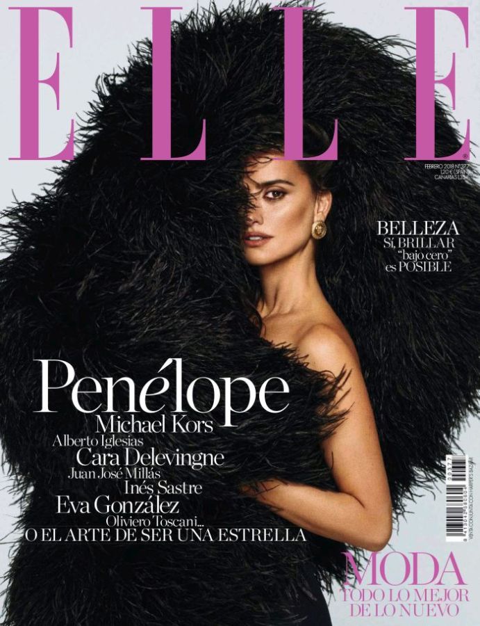 ELLE SPAIN magazine side cover  February 2018
