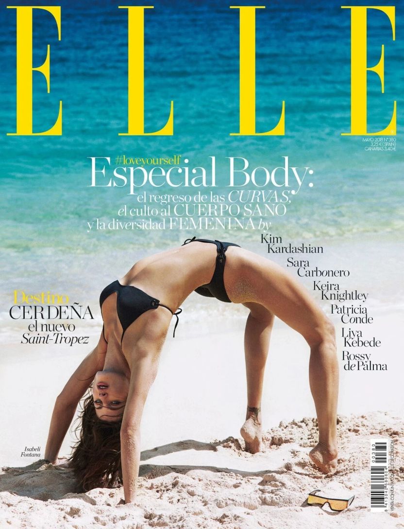 ELLE SPAIN magazine side cover  May 2018