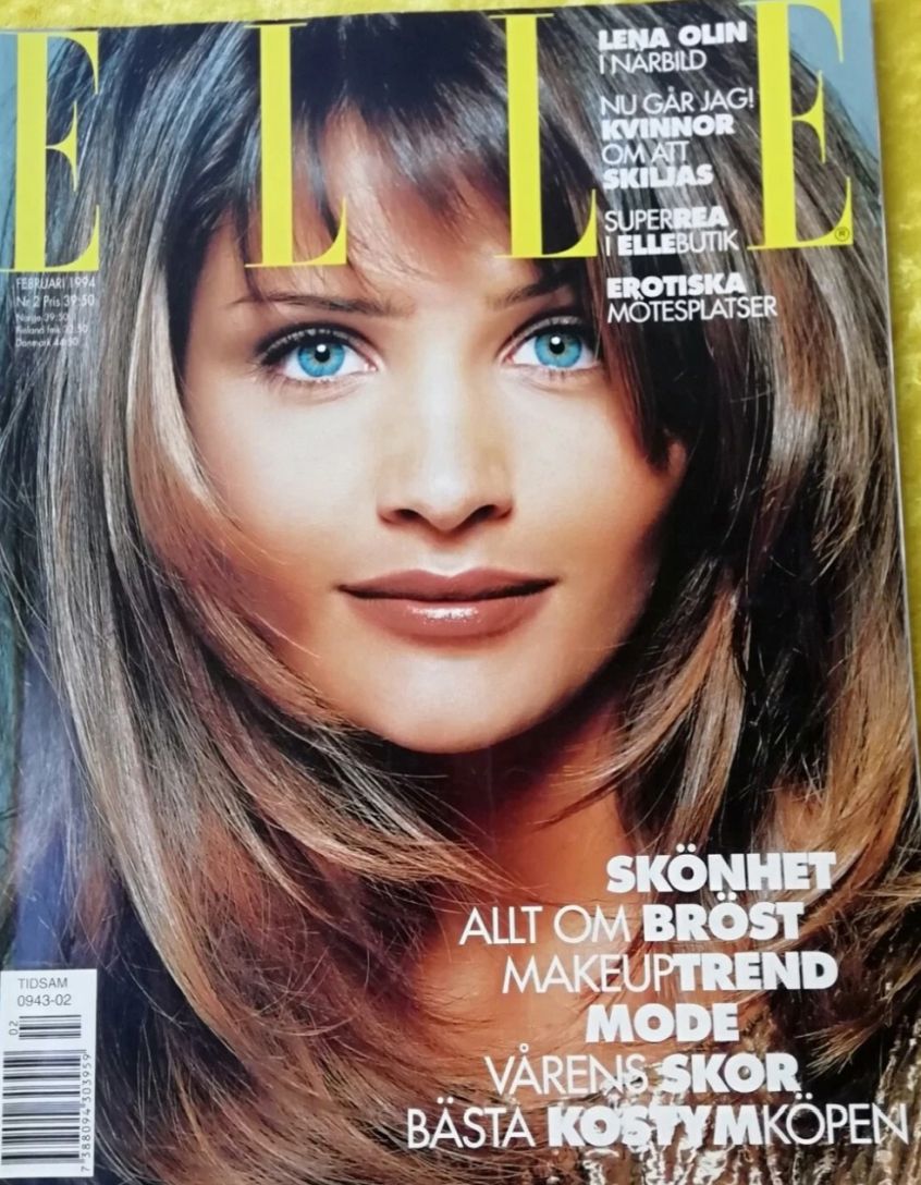 ELLE SWEDEN magazine side cover  February 1994