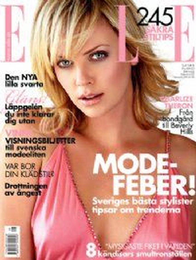 ELLE SWEDEN magazine side cover  August 2006