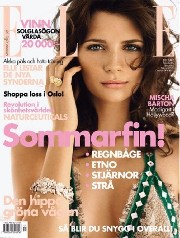 ELLE SWEDEN magazine side cover  July 2007