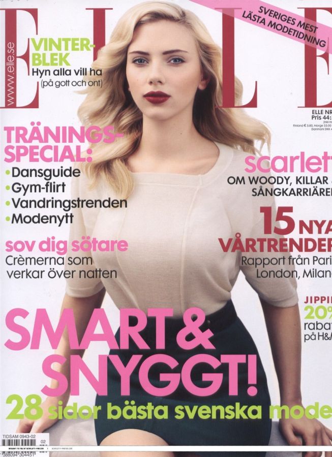 ELLE SWEDEN magazine side cover  February 2008