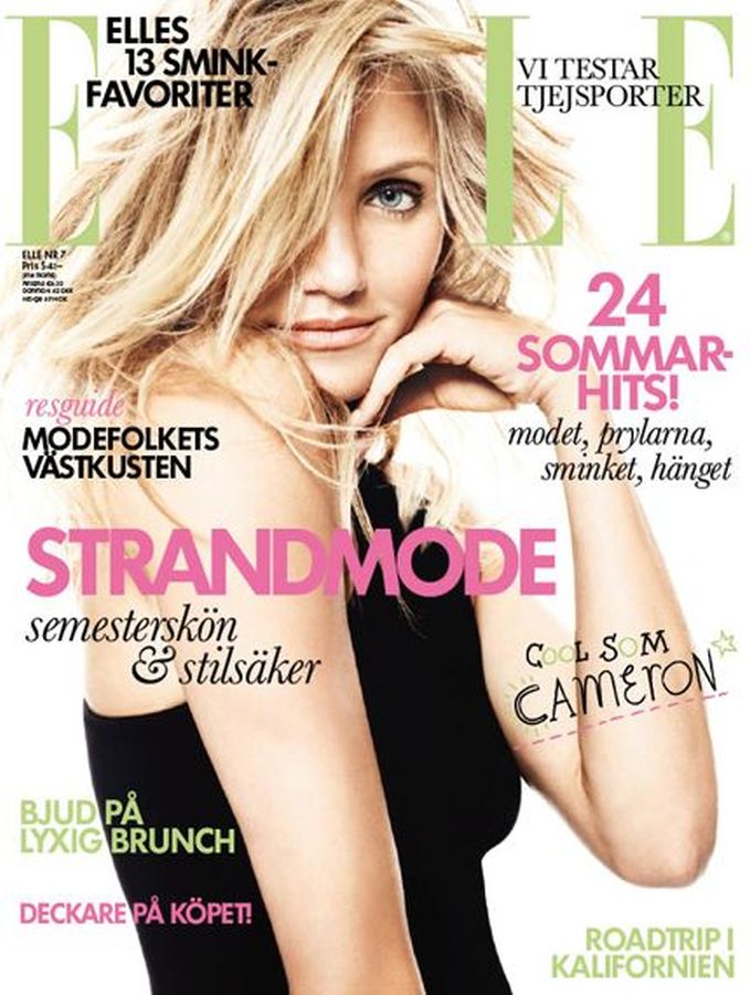 ELLE SWEDEN magazine side cover  July 2011