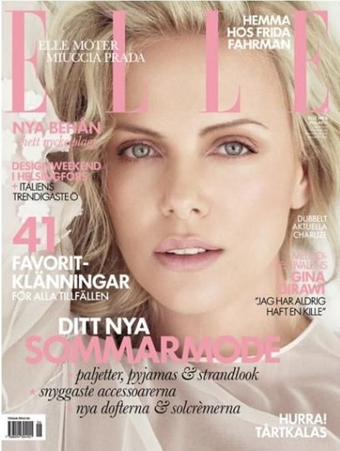 ELLE SWEDEN magazine side cover  June 2012