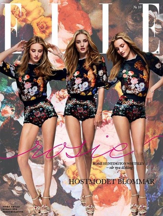 ELLE SWEDEN magazine side cover  October 2012