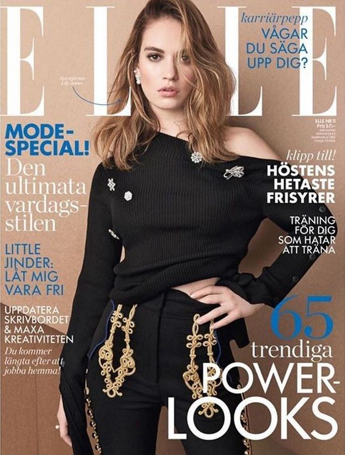 ELLE SWEDEN magazine side cover  November 2016