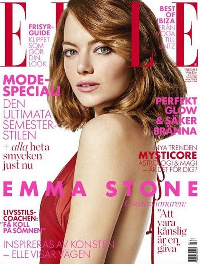ELLE SWEDEN magazine side cover  May 2017