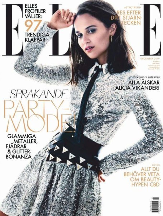 ELLE SWEDEN magazine side cover  December 2019