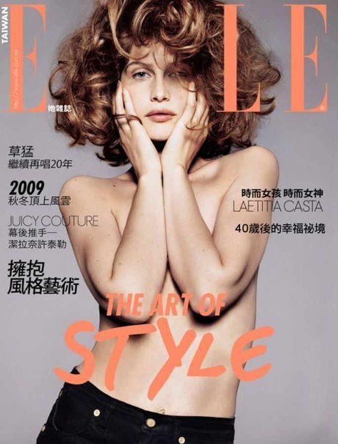 ELLE TAIWAN magazine side cover  December 2009