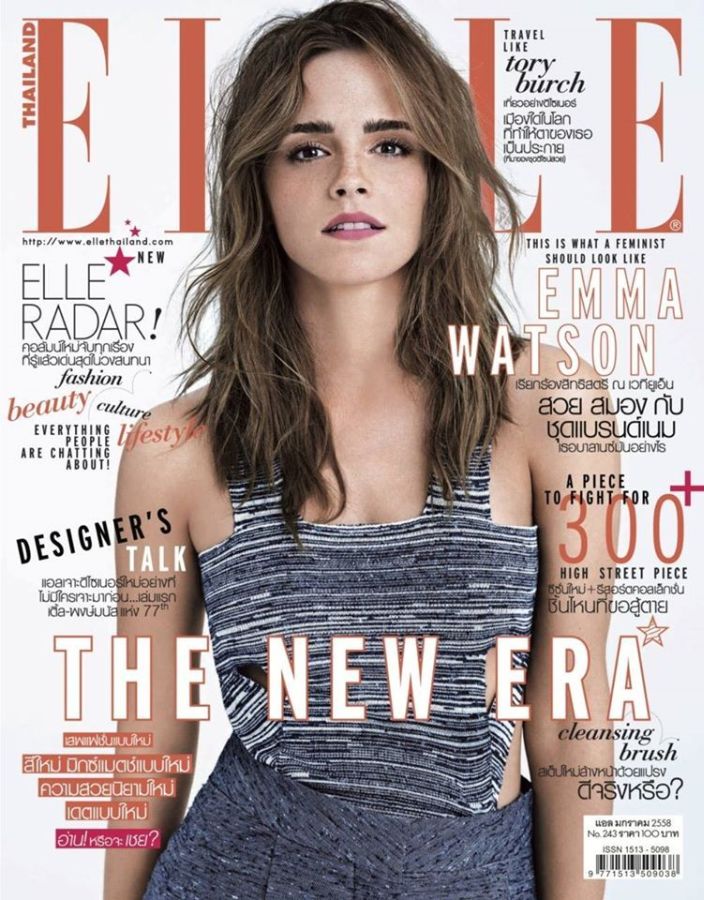 ELLE THAILAND magazine side cover  January 2015