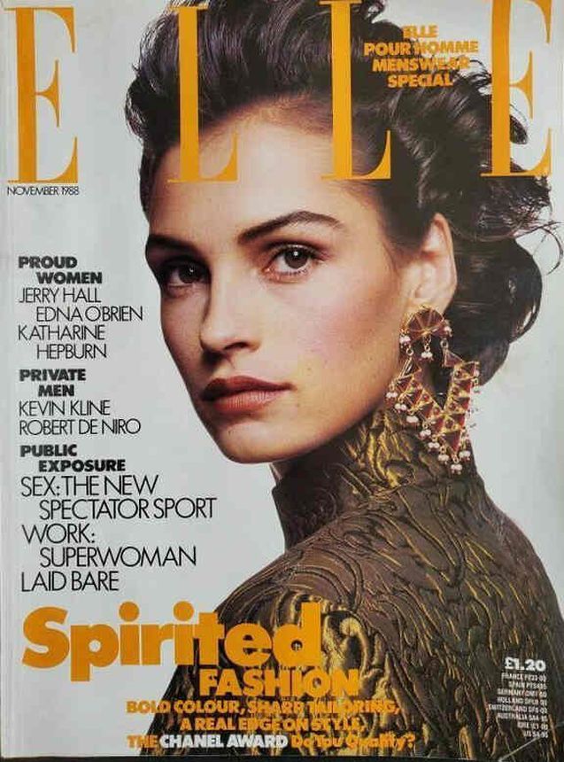 ELLE UK magazine side cover  November 1988