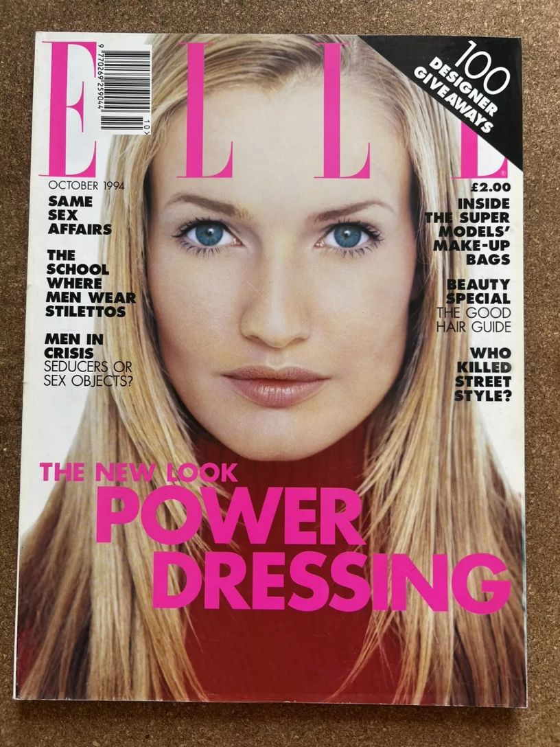 ELLE UK magazine side cover  October 1994