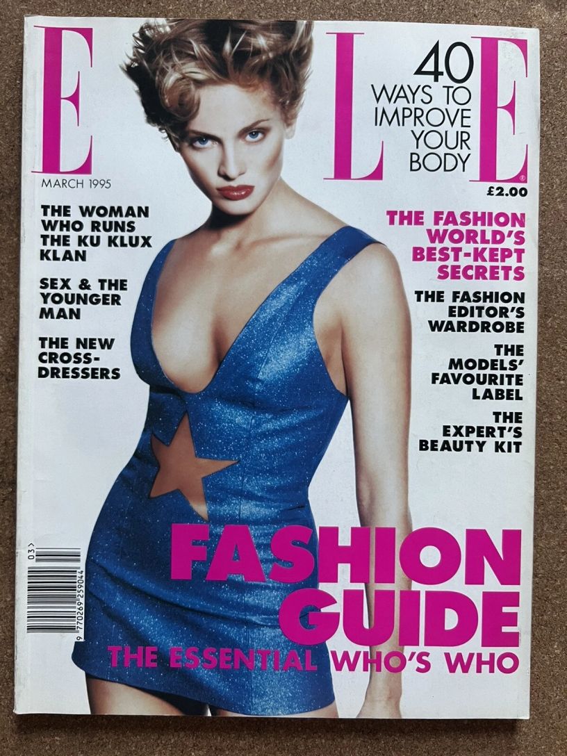 ELLE UK magazine side cover  March 1995