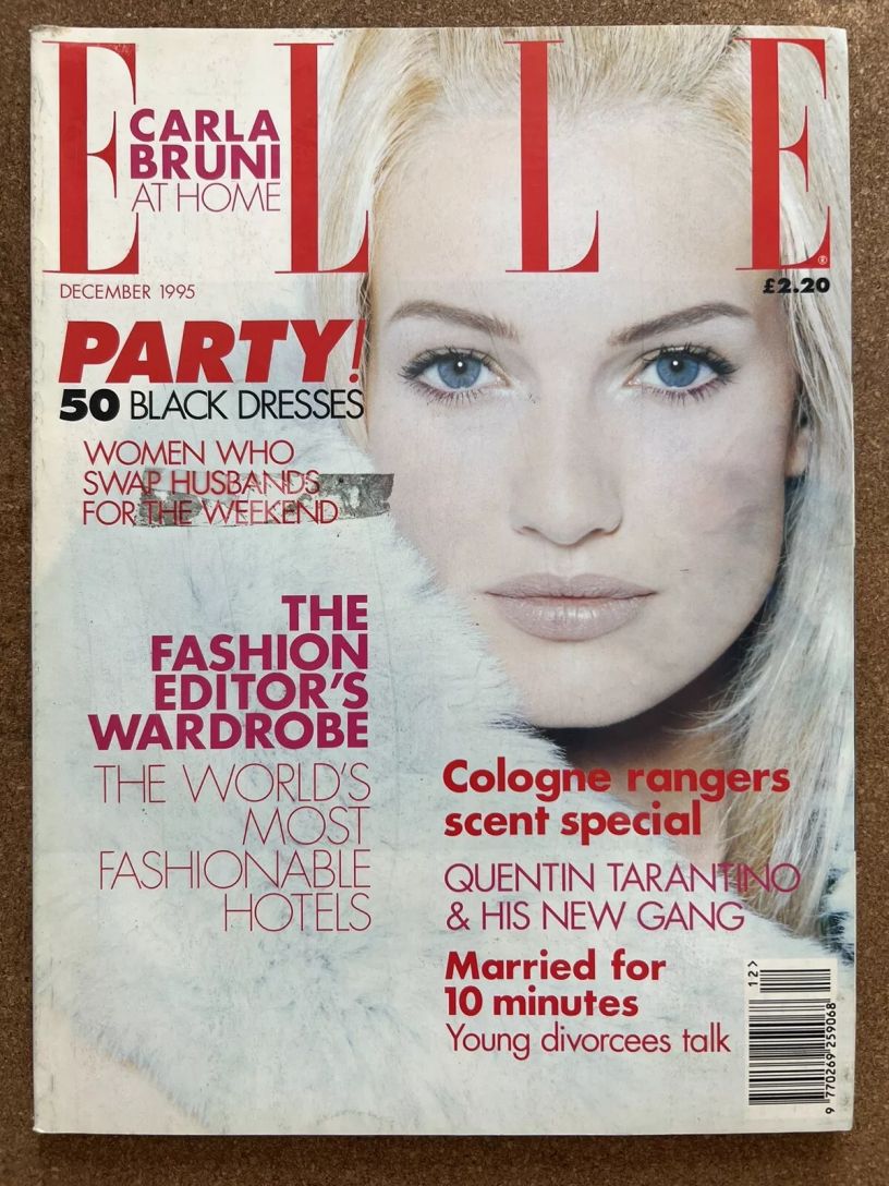 ELLE UK magazine side cover  December 1995