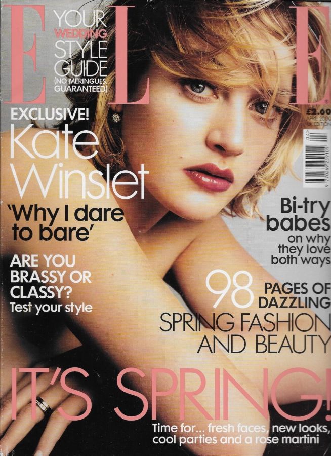 ELLE UK magazine side cover  April 2000