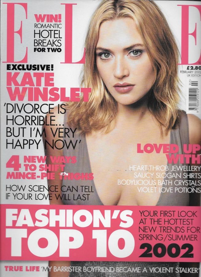 ELLE UK magazine side cover  February 2002