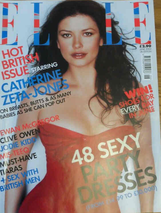 ELLE UK magazine side cover  June 2002