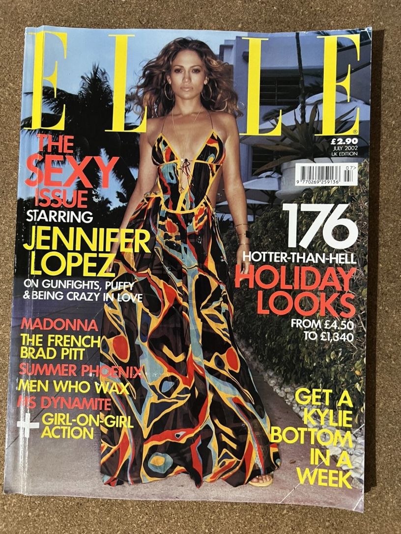 ELLE UK magazine side cover  July 2002