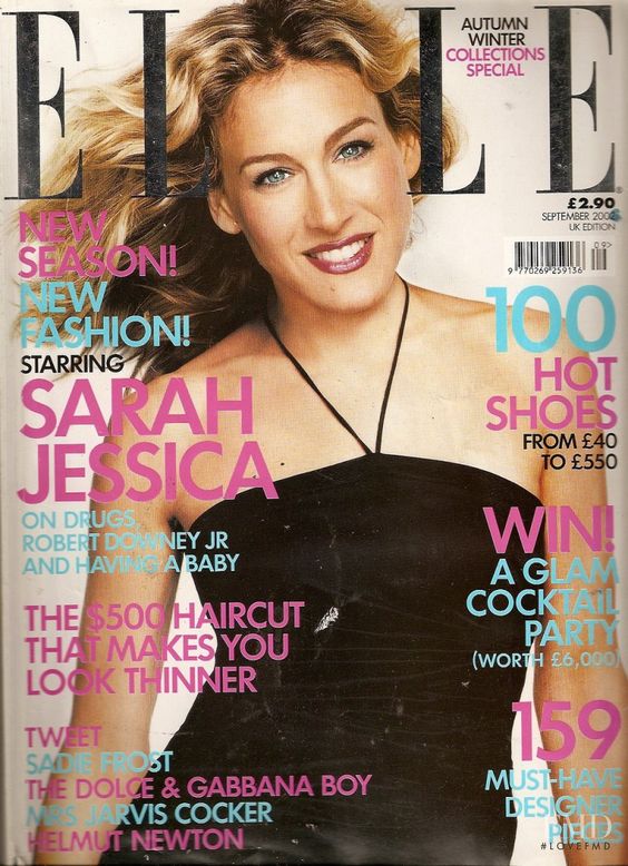 ELLE UK magazine side cover  September 2002