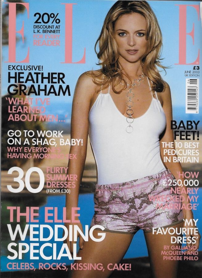 ELLE UK magazine side cover  June 2003