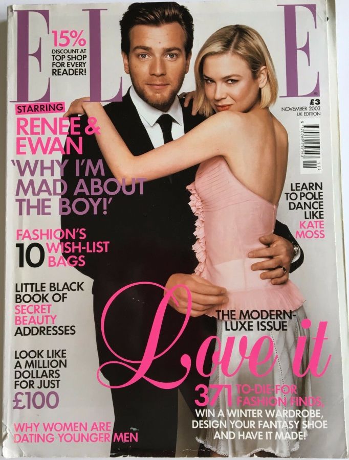 ELLE UK magazine side cover  November 2003
