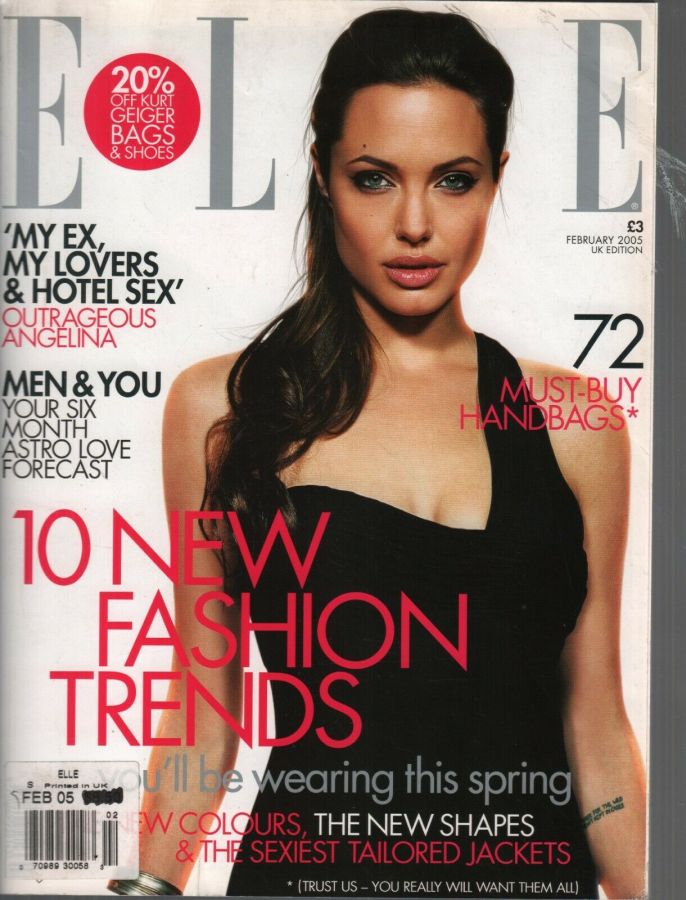 ELLE UK magazine side cover  February 2005