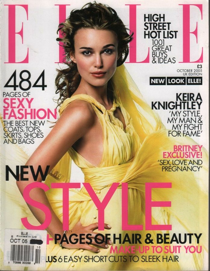 ELLE UK magazine side cover  October 2005