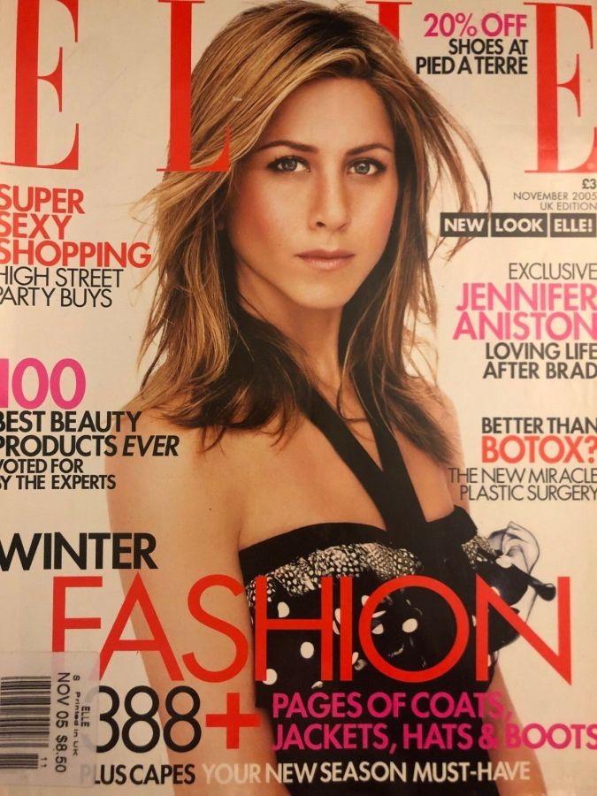 ELLE UK magazine side cover  November 2005