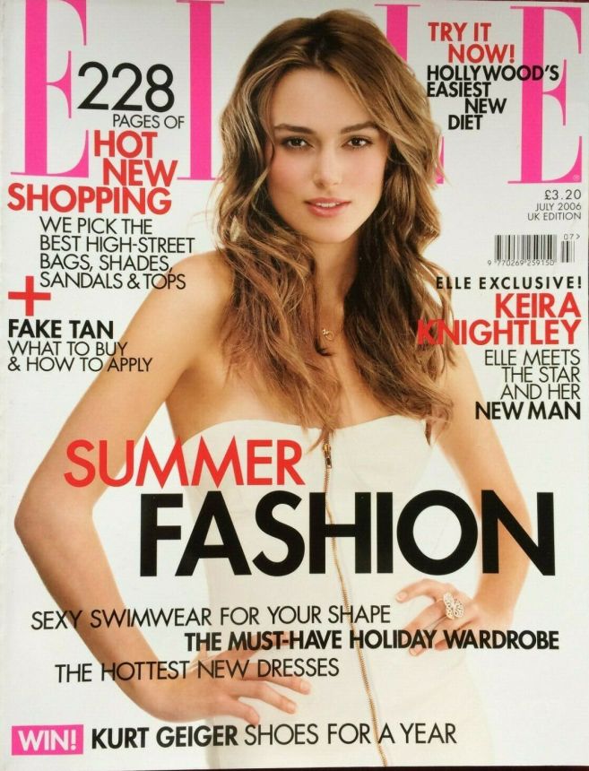 ELLE UK magazine side cover  July 2006
