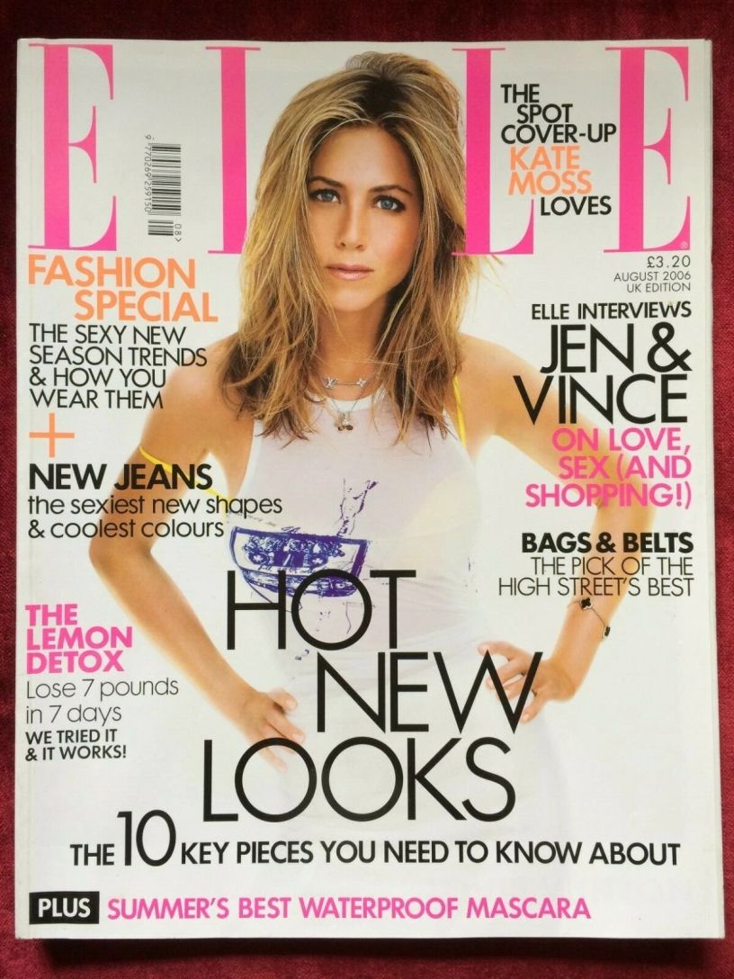 ELLE UK magazine side cover  August 2006