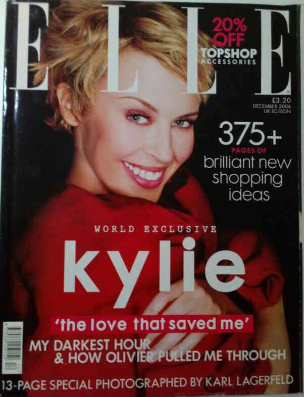 ELLE UK magazine side cover  December 2006