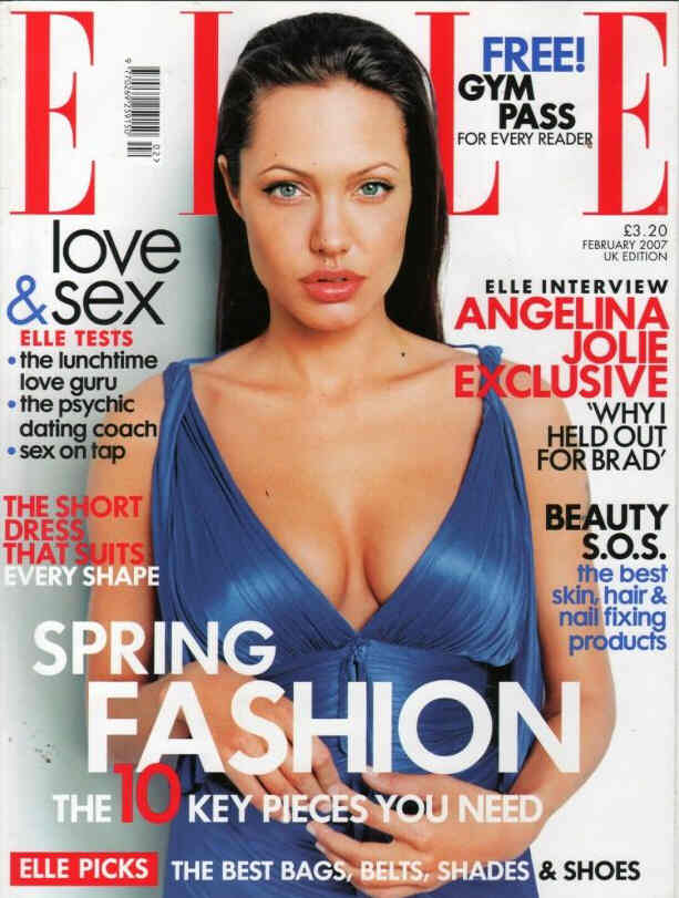 ELLE UK magazine side cover  February 2007