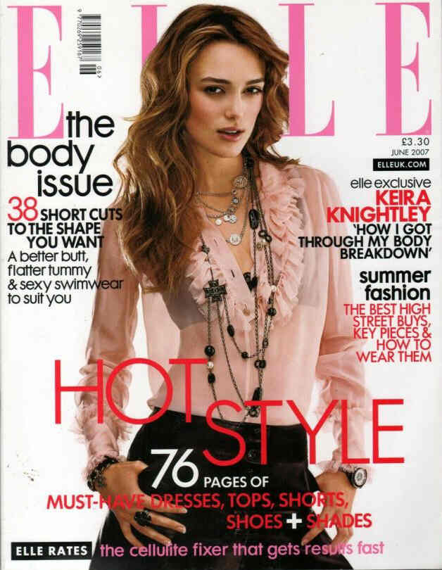 ELLE UK magazine side cover  June 2007