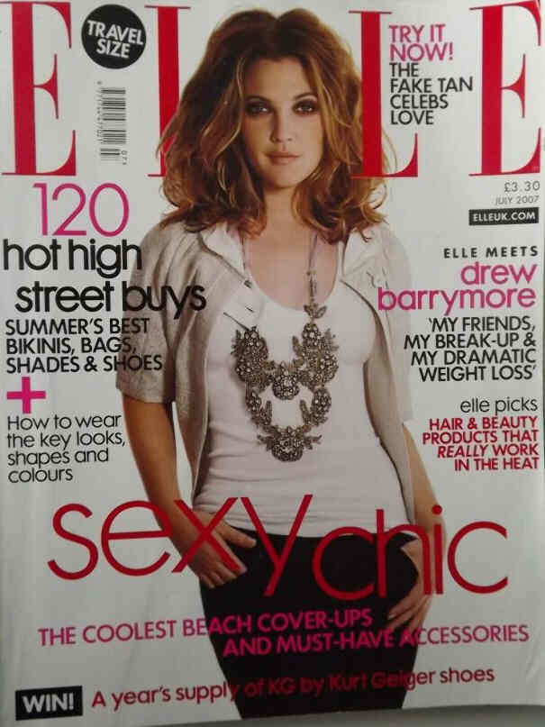 ELLE UK magazine side cover  July 2007