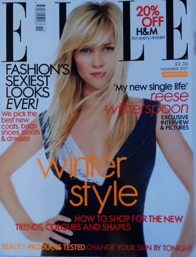 ELLE UK magazine side cover  November 2007