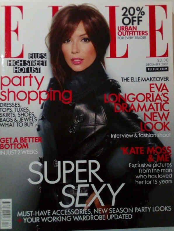 ELLE UK magazine side cover  December 2007