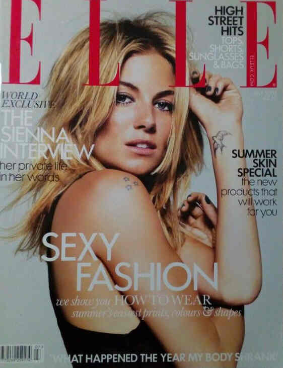 ELLE UK magazine side cover  July 2008