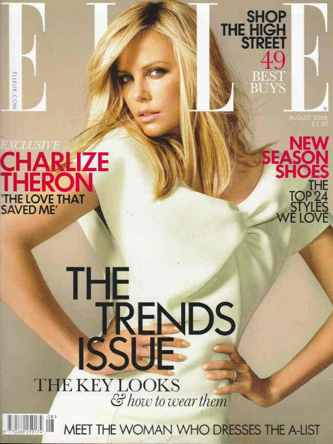 ELLE UK magazine side cover  August 2008